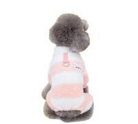 Jan Jean Dog Pullover Sweatshirt Fuzzy Fleece Sweater With D-ring Cute Bear Pattern Warm Coat For Small Dogs In Cold Weather Pink Large