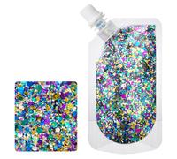 Jan Jean Face Glitter Shimmer Makeup for Hair Face Clavicle Arm Nail Eyeshadow Easy Clean Sequin Party for Rave Festival