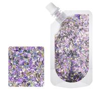 Jan Jean Face Glitter Shimmer Makeup for Hair Face Clavicle Arm Nail Eyeshadow Easy Clean Sequin Party for Rave Festival