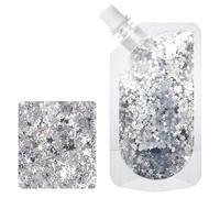Jan Jean Face Glitter Shimmer Makeup for Hair Face Clavicle Arm Nail Eyeshadow Easy Clean Sequin Party for Rave Festival