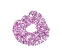 Jan Jean Girls Shiny Sequins Hair Tie Headwear Ruffled Scrunchie Hairband Elastic Holder Accessory Light Purple One Size
