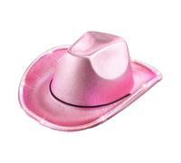 Jan Jean Glow Cowboy Hat LED Cowgirl Costume Disco Birthday Halloween Party Hat Pink One Size