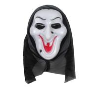 Jan Jean Halloween Ghost Faces Mask With Shroud Horror Scream Masque Skull Face Mask for Haunted Houses Type 4 One Size
