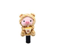 Jan Jean Healing Cartoon Milk Tea Pig Head Covers, Soft and Comfortable, Anti-Wear, Creating a Unique Golf Experience for Women and Kids, A Social Media Hit Yellow Fairway One Size