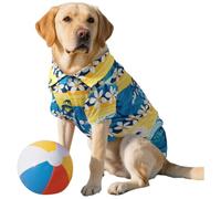 Jan Jean Large Dog Summer T-shirts Hawaii Style Floral Pet Shirt Breathable Cool Clothes Beach Puppy Sweatshirt Apparel Flower Print 3XL