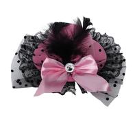 Jan Jean Mini Bowknot Fascinator Hats Girls Women Elegant Lolita Hair Clips Headbands Tea Party Headwear Pink 1 One Size