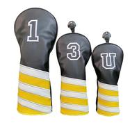 Jan Jean Minimalist Stripe Pattern Head Cover Secure Fit Protection Essential Equipment For Golfers 1 3/5 UT 3Pcs/Set One Size