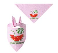 Jan Jean Summer Dog Bandanas Durable Triangle Reversible Bibs Handkerchief For Puppy Pet Breathable Scarf Pink One Size