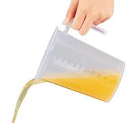 Jan Jean Transparent Plastic Measuring Jug with Graduated Household Milliliter Measuring Cups for Kitchen Lab White 1000ml One Size