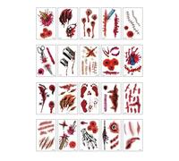 Jan Jean Unisex Creepy Clown Outfit Evil Horror Clown Costume Scary Theme Cosplay Party Prop Carnival Festival Accessory 20PCS/Set One Size