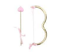 Jan Jean Women Girls Cupid the God of Love Ribbon Bowknot Bow and Heart Arrow Set for Halloween Cosplay Costume Party