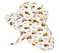JAN & JUL 100% Cotton Sun Protection Adventure Sun-Hat Neck Flap (XL: 5-12 Years, Little Diggers)