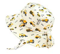 JAN & JUL 50+ UPF Baby Boy Sun-Hat, with Adjustable Strap, Cotton (M: 6-24 Months, Little Diggers)
