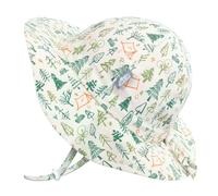 JAN & JUL Boys' Cotton Sun-Hat, Summer Beach Hat with Chin Strap for Toddlers (L: 2-5 Years, Camp Grove)