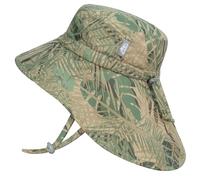 JAN & JUL Boys' Quick Dry Sun-Hat with Neck Flap for Swimming, Beach Hat for Toddlers and Kids (Jungle Safari, L: 2-5T)