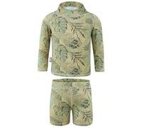 JAN & JUL Boys' Swim Set, Rash Guard and Trunks with Sun Protection for Kids (Jungle Safari, Size 5T)