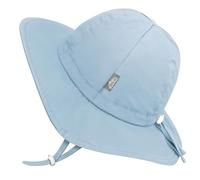 JAN & JUL Cotton Sun-Hat for Boys and Girls, Beach Hat with UV Protection for Kids (XL: 5-12 Years, Light Blue)