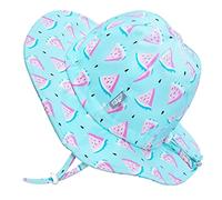 JAN & JUL Foldable Kids Sun-Hat 50+ UPF Adjustable Beach Cap (XL: 5-12 Years, Watermelon)