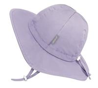 JAN & JUL Girls' Cotton Sun-Hat, Size Adjustable Summer Floppy Hat for Babies (S: 0-6 Months, Dusty Purple)