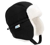 JAN & JUL Toasty-Dry Windproof Trapper Winter Hat for Infant Boy Girl (S: 3-9m, Black)