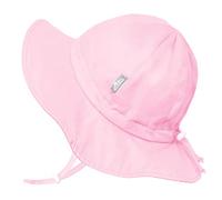 JAN & JUL Toddler Girls Cotton Sun Hats 50 UPF, Drawstring Adjustable, Stay-on Tie (M: 6-24m, Pink)