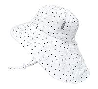 JAN & JUL Wide Brim Cotton Baby Beach Hat for Toddler 50+ UPF (M: 6-24 Months, Dots)