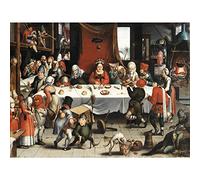 Jan Mandijn Or Mandyn Burlesque Feast Extra Large Art Print Wall Mural Poster Premium XL