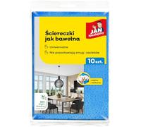 JAN Niezbędny Cotton Cloths for Home/Office/Kitchen/Bathroom/Comfortable to Touch/Soft/Delicate/Absorbent/Dry and Wet/Biodegradable/Pack of 10/Colour Mix