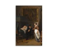 Jan Steen Printed Posters The Doctor's Visit Sick Woman in Bed Art Canvas Painting Decor Wall Print Photo Home Modern Decoratives 16x24inch(40x60cm)