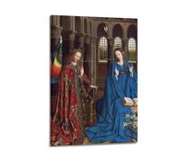 Jan Van Eyck，The Annunciation Canvas Print Wall Decor 16x24inch(40x60cm)