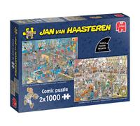 Jan Van Haasteren DIY Shop & Renovation Project - 2 x 1000 Piece Adults Puzzle - Set of 2 Large Jigsaw Puzzle for Adults - 100% Recycled Cardboard