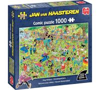 Jan Van Haasteren Dog Parkour - 1000 Piece Adults Puzzle - Large Jigsaw Puzzle for Adults - 100% Recycled Cardboard 1000Pc Comic Jigsaw, Fun Pet Theme - Dimensions 68 x 49cm