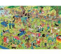 Jan Van Haasteren Dog Parkour - 1000 Piece Adults Puzzle - Large Jigsaw Puzzle for Adults - 100% Recycled Cardboard 1000Pc Comic Jigsaw, Fun Pet Theme - Dimensions 68 x 49cm