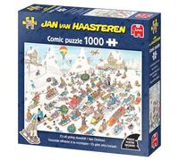 Jan Van Haasteren - Frantic Descent of the Mountain - Van Onderen - Adult Jigsaw Puzzle - Humorous - 100% Recycled Cardboard - 1000 Pieces - Jumbo