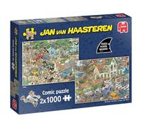 Jan Van Haasteren - Safari & Sturm - 2 x 1000 Piece Puzzle - Puzzle for Adults