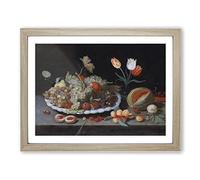 Jan van Kessel Still Life Fruit Classic Painting Framed Print | A3 Oak Framed Wall Art | Ready to Hang | Classic Food Picture | Living Room Bedroom Lounge Office
