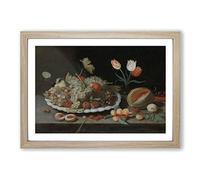 Jan Van Kessel Still Life Fruit Framed Print | A2 Oak Framed Wall Art | Ready to Hang | Modern Food Picture | Living Room Bedroom Lounge Office