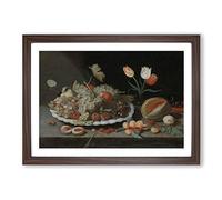 Jan Van Kessel Still Life Fruit Framed Print | A2 Walnut Framed Wall Art | Ready to Hang | Modern Food Picture | Living Room Bedroom Lounge Office