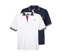 Jan Vanderstorm Johan Men's Double Pack Polo Shirts Pure Cotton Size L-7XL, White, 3XL
