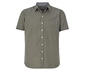 Jan Vanderstorm Perttu men's short-sleeved striped shirt, olive, 5XL