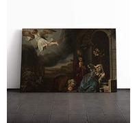 Jan Victors The Angel Taking Leave Canvas Print | Gallery Wrapped 30mm Frame Wall Art | 20x14 inches | Ready to Hang | Modern Religious Picture | Living Room Bedroom Lounge Office
