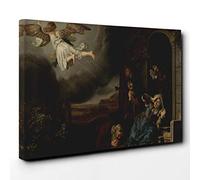 Jan Victors The Angel Taking Leave Canvas Print | Gallery Wrapped 30mm Frame Wall Art | 30x20 inches | Ready to Hang | Modern Religious Picture | Living Room Bedroom Lounge Office