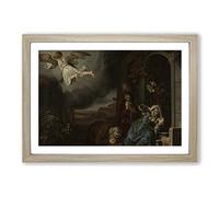 Jan Victors The Angel Taking Leave Framed Print | A2 Oak Framed Wall Art | Ready to Hang | Modern Nature Picture | Living Room Bedroom Lounge Office