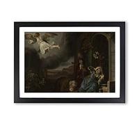 Jan Victors The Angel Taking Leave Framed Print | A2 Oak Framed Wall Art | Ready to Hang | Modern Nature Picture | Living Room Bedroom Lounge Office