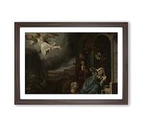 Jan Victors The Angel Taking Leave Framed Print | A2 Walnut Framed Wall Art | Ready to Hang | Modern Nature Picture | Living Room Bedroom Lounge Office