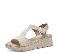 Jana Coshy Women’s Flat Sandals with Velcro Comfortable, Beige, 5 UK