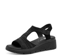 Jana Coshy Women’s Flat Sandals with Velcro Comfortable, Black, 5 UK
