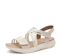 Jana Coshy Women’s Flat Sandals with Velcro Vegan, Beige, 4 UK