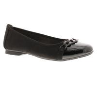 Jana Jordan Womens Black Flat Shoes, Size: 6.5