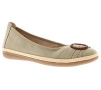 Jana Jude Ladies Green Flat Shoes, Size: 3.5
